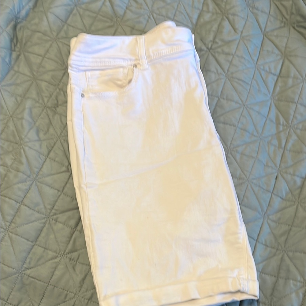 White Denim Shorts